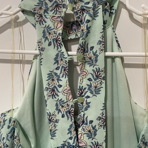 Blue Rain Floral Halter Tunic Top - Picture 8 of 8